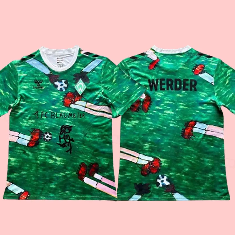 Training Suits 2023 2024 Werder Bremen Special Soccer Jerseys Marvin Ducksch Leonardo Bittencourt Black Green 23 24 Friedl Pieper Football Shirts Special Edtion