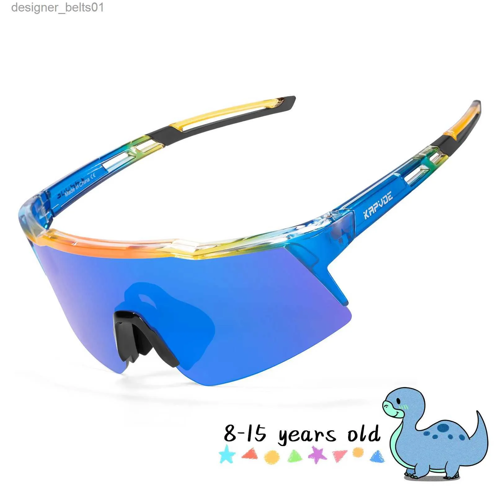 Sunglasses Kvoe Kids Cycling Sunglasses Child Camping Bicycle Glasses UV400 Boys Bike Eyewear Outdoor Girls MTB Fishing Sport GogglesL231218