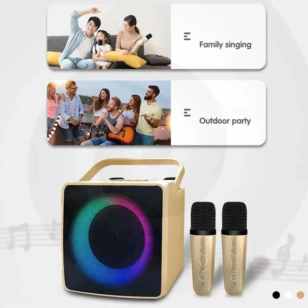 Bluetooth Karaoke Microphone Speaker System With Dual Wireless Mics ...