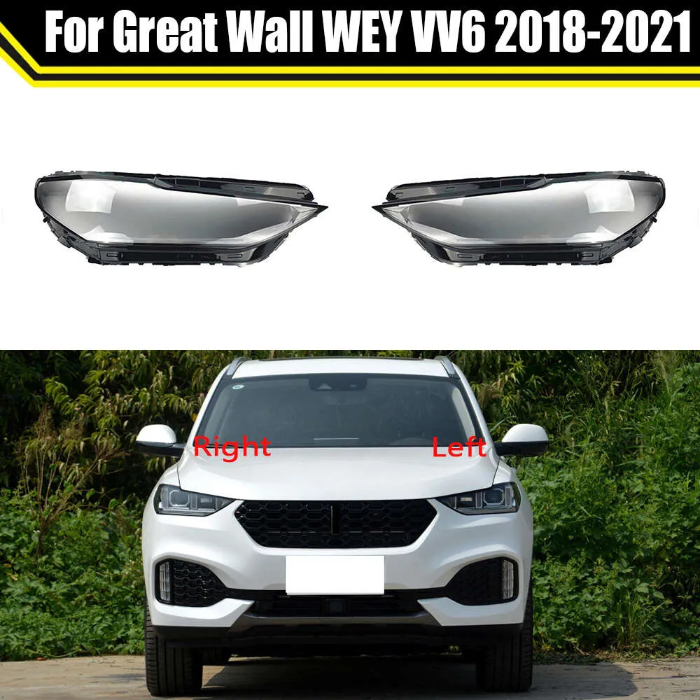 Cubierta de faro para Great Wall WEY VV6 2018 2019 2020 2021, lente de reemplazo de pantalla de lámpara Original de plexiglás