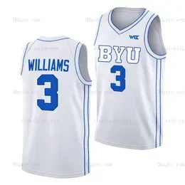 BYU Cougars Basketball Jerseys 3 Rudi Williams Spencer Johnson Nate Webb Fousseyni Traore Trey Stewart Gideon George Braeden Moore Tanner Toolson College Jersey