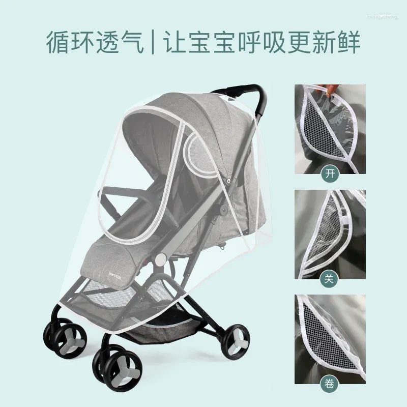 Stroller Parts Baby Windproof Rain Cover Perambulator Universal Windshield Umbrella Car Cozy Raincoat