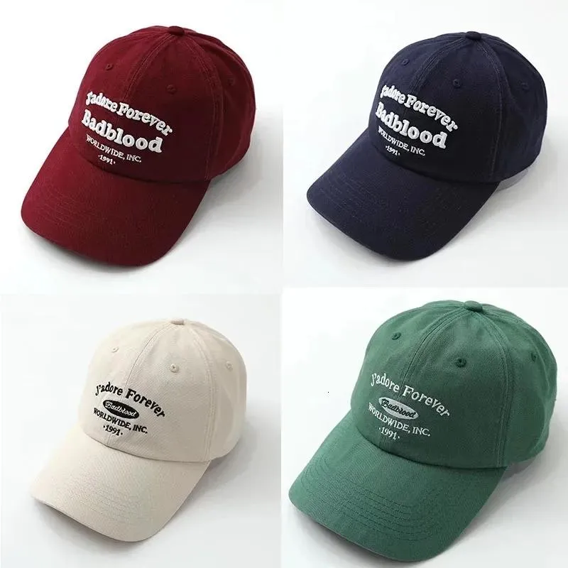Snapbacks S Badblood Baseball Cap för män och kvinnor mode broderi hatt bomull mjuk topp casual retro hattar märkesdesigner 230530