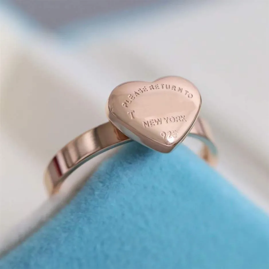 316L stainless steel band ring with heart shape and words design in three colors plated for women wedding jewelry gift have stamp 280J