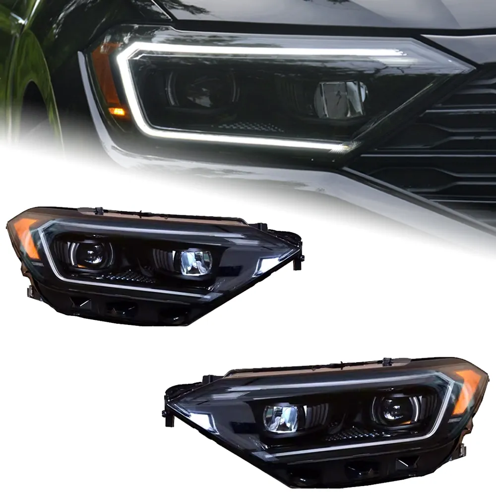 VW Jetta Sagitar Headlights 20 19-20 22 Jetta Mk7ダイナミック信号ヘッドランプLEDヘッドライトDRLアクセサリー