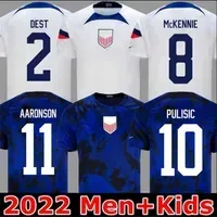 2022 PULISIC USAS tee soccer jersey word cup kits united states MGDWW 22 23 football deals AARONSON 2023 REYNA McKENNIE MORRIS DEST YEDLIN