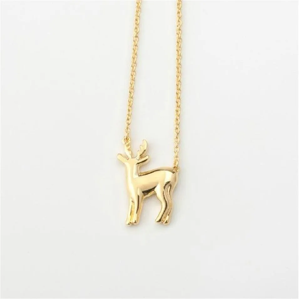 1 Sika deer elk antler pendant necklace Christmas moose reindeer fawn animal clavicle simple children's Lucky woman mother me214p