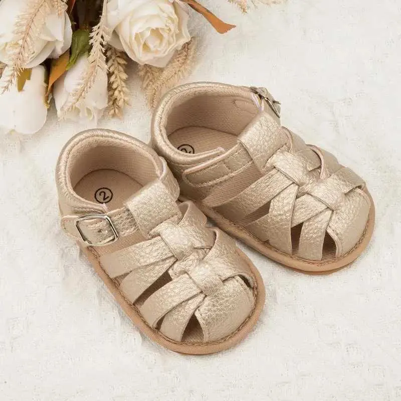 Sandalen Kidsun Baby Sommer Sandalen Baby Jungen und Mädchen Schuhe Gummi weicher Sohle Nicht -Slip -Vorschule Erst wandeln