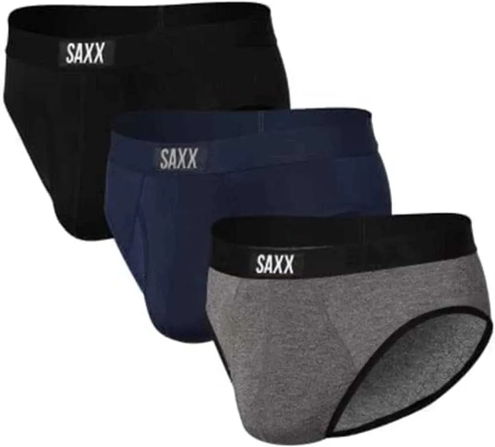 Saxx Men's Underwear - Super Soft Underwear Built in Pocket Support - Set of 3 Men's Underwear