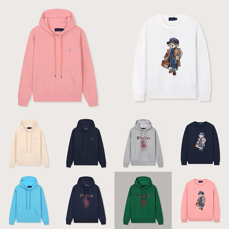 23 New Little Bear Sweats à capuche Designers Sweats à capuche Ralphs Femmes Sweats à capuche Tees Tops Homme Casual Luxurys Vêtements Manches Laurens Vêtements A120