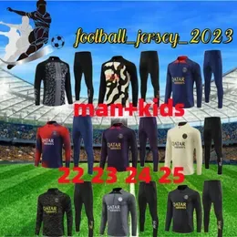 2023 Paris tracksuit 2024 MBAPPE kids and men 22 23 24 PSGes training suit long sleeve Football soccer Jersey kit uniform chandal adult boys FAN PLAYER VERSION