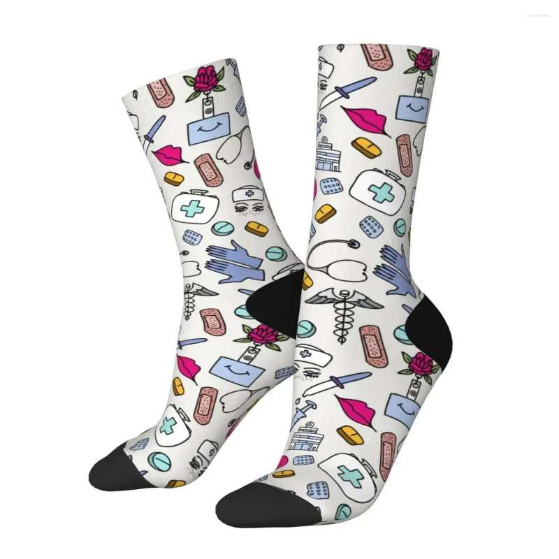 Men's Socks Casual Cute Doodle Cartoon Basketball Polyester Middle Tube For Unisex Sweat Absorbing