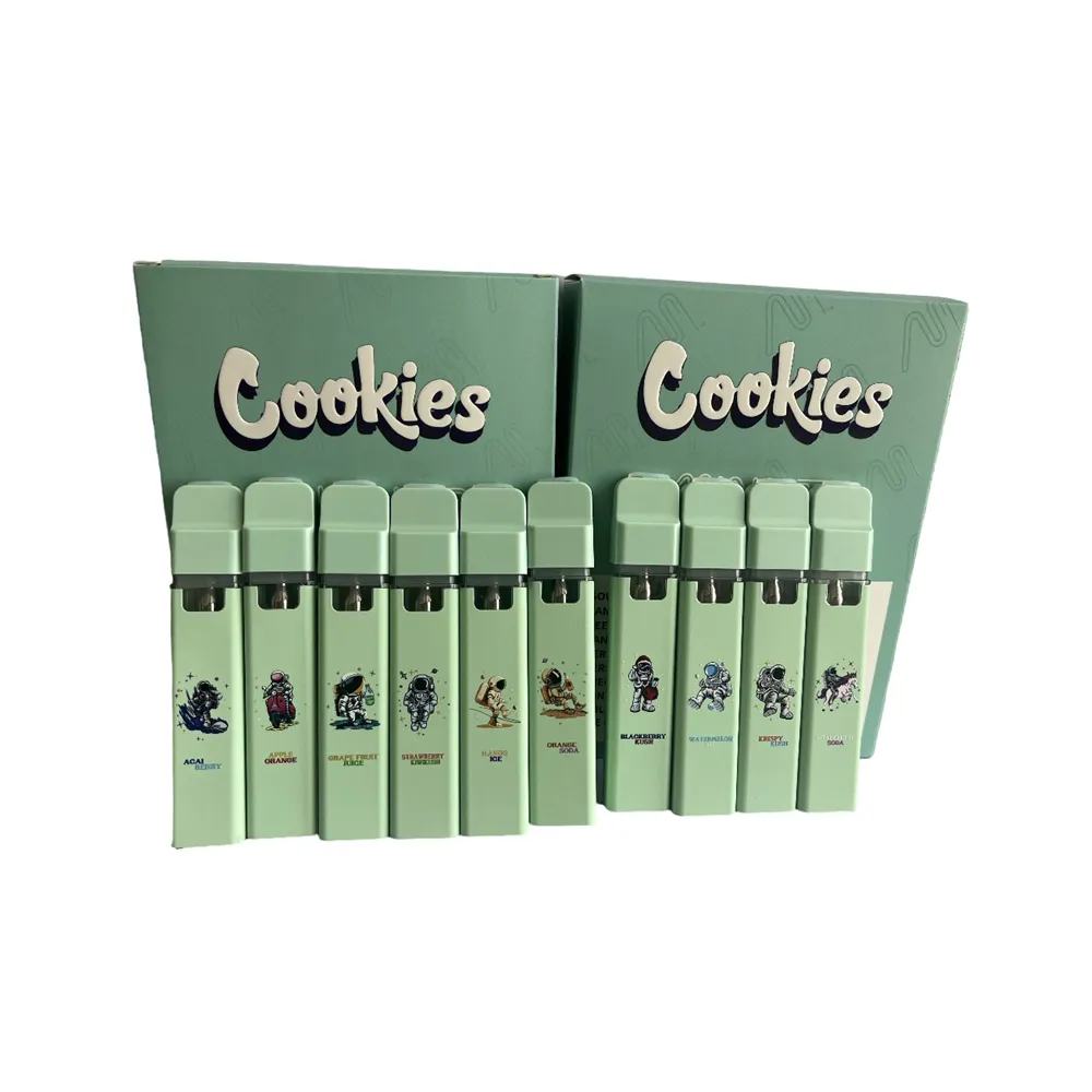 Cookies Disposable Vapes Live Resin Thick Oil E Cigarettes Disposable Device Pods 1.0ml Rechargeable Ceramic Coil Cartridges With Packing