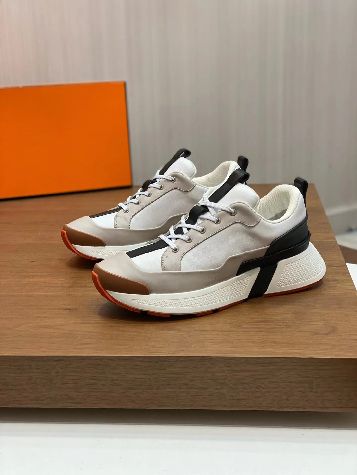 Top luxe giga sneaker schoenen voor mannen kalfsleer leer ruber sole buiten sport grafisch ontwerp professionele feestjurk casual wandelen EU38 45
