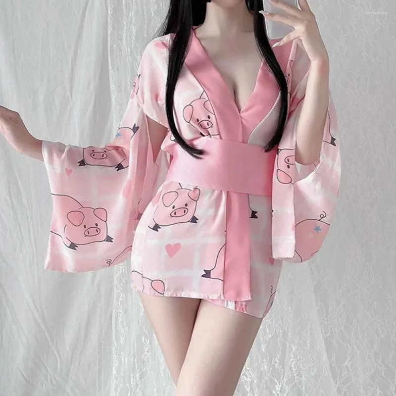 Abbigliamento etnico Kimono giapponese per donna Cardigan Kawaii corto Yukata Pigiama Robe Geisha sexy Vintage Hanbok Abito tradizionale coreano