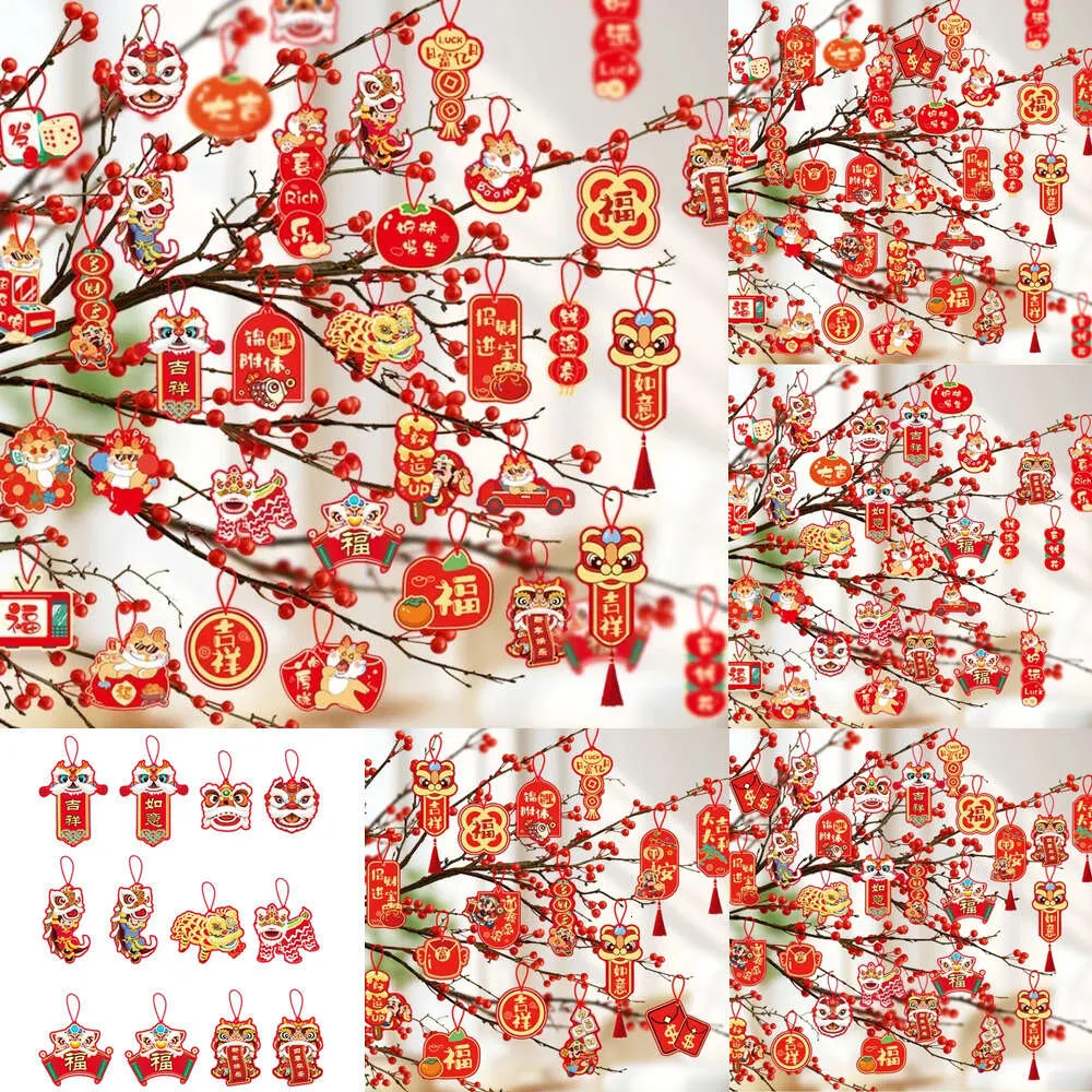 Novos suprimentos de brinquedos de Natal estilo chinês decoração de ano novo festival de primavera pendurado pingente de inauguração ornamento pendurado presente de ano novo decoração de casa faça você mesmo