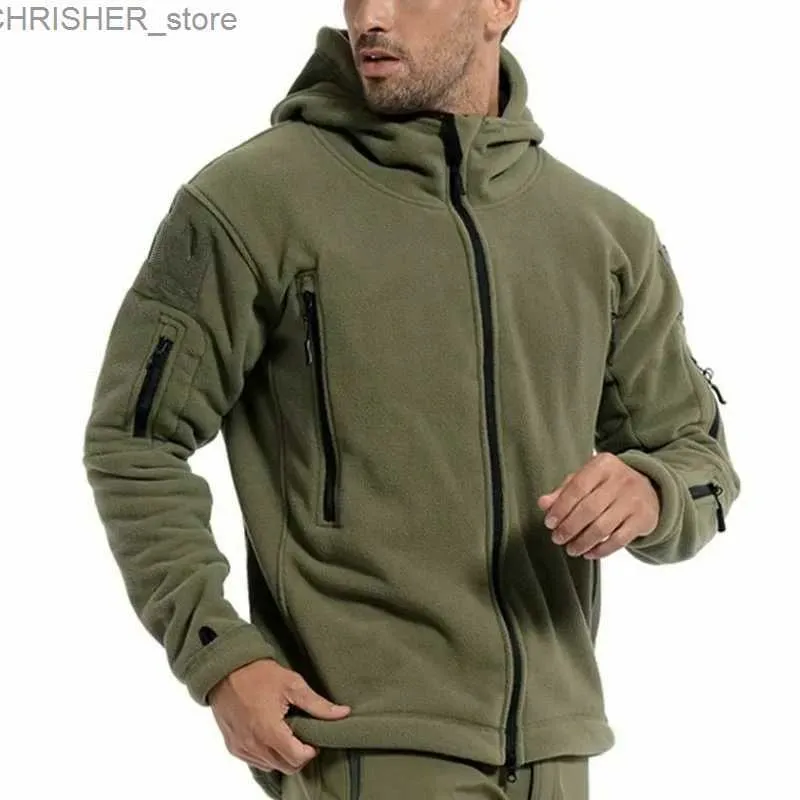 Jaquetas táticas Jaquetas corta-vento masculinas para homens de lã Jaqueta esportiva masculina de combate militar de lã Esportes ao ar livre Caminhadas Polar CoatL231218