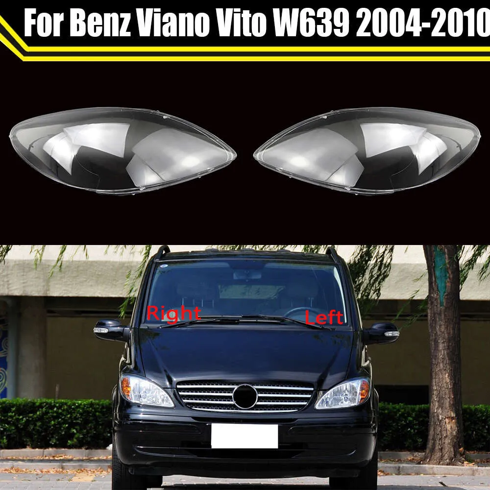 Auto Light Caps dla Mercedes-Benz Viano Vito W639 2004- 2010 Pokrywa reflektora samochodu przezroczystą Lampkę Lampy Lampa Shell