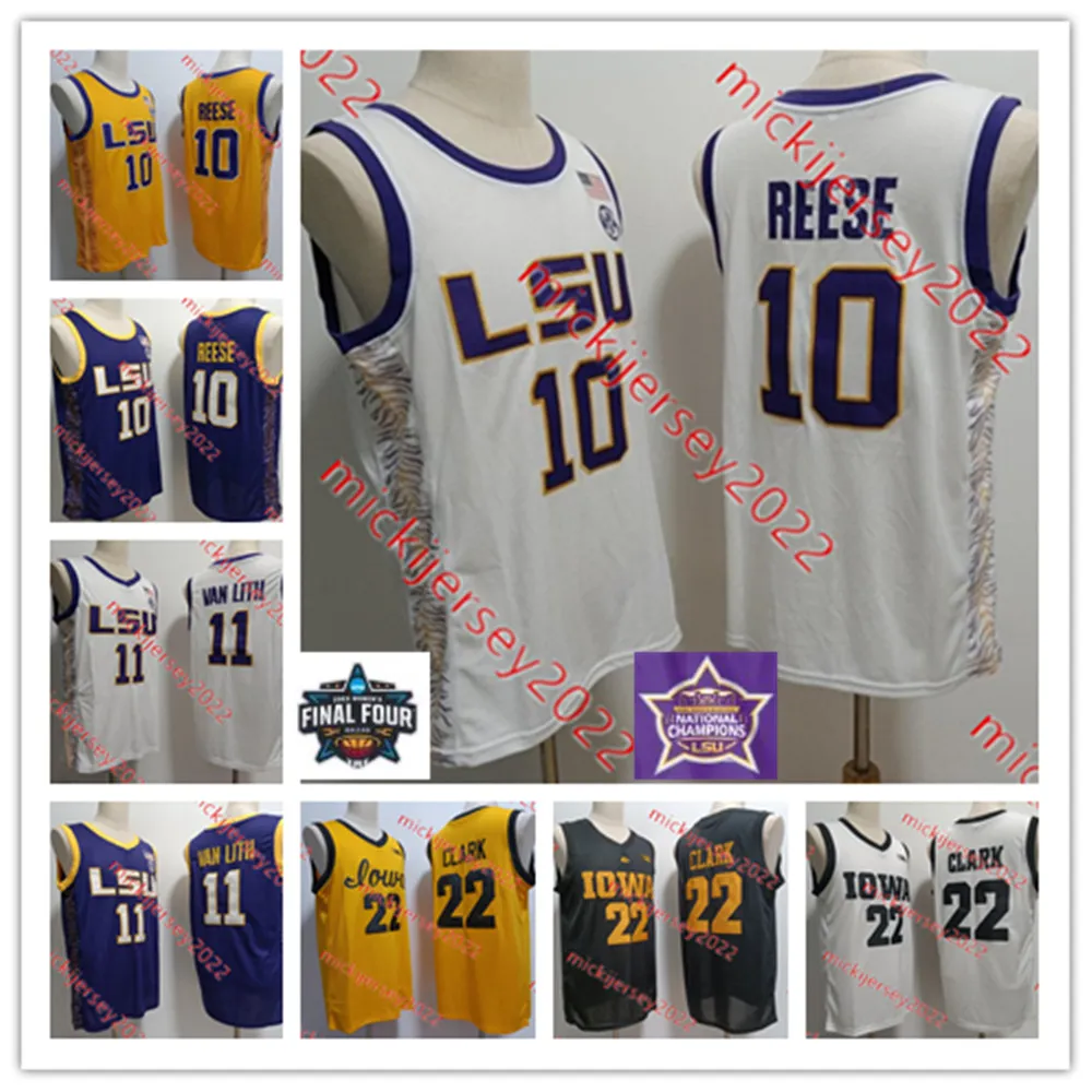 Angel Reese Hailey Van Lith LSU Tigers Basketballtrikot Herren Damen genäht #22 Caitlin Clark Iowa Hawkeyes 2024 Final Four Trikots