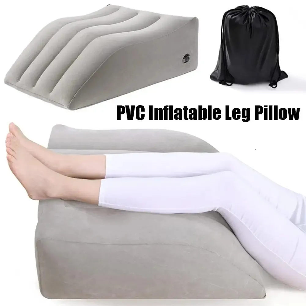 Travesseiro macio apoio para os pés travesseiro pvc inflável pé resto dobrável travesseiro almofada viagem escritório casa perna até pés relaxantes suprimentos 231218
