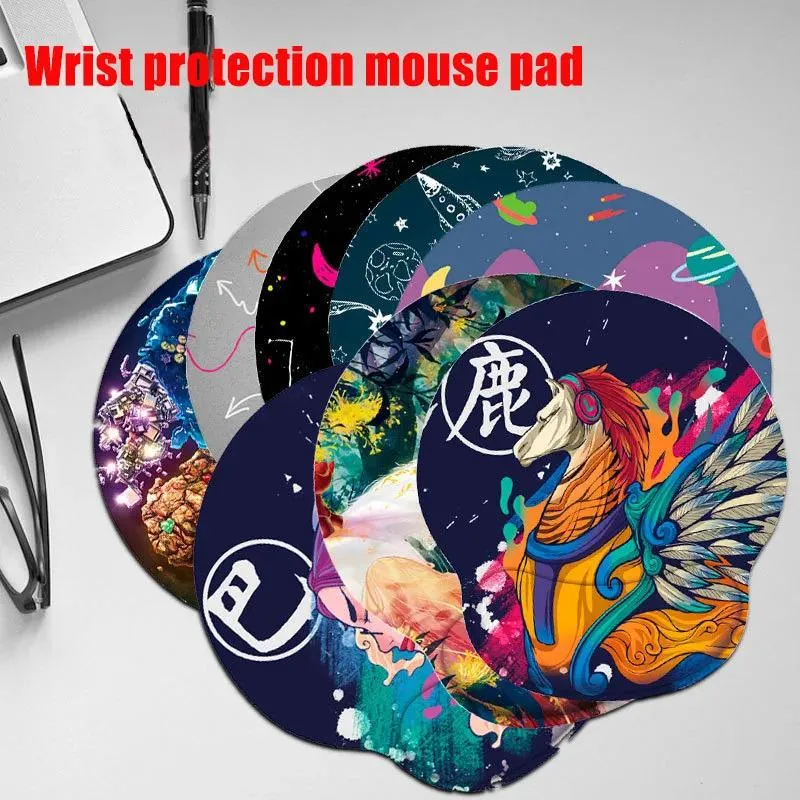 Rests Silika Jel Bilek Koruması Mouse Pad Yaratıcı Boyama Bellek Pamuk 3D El Kasesi Tutucu Kalınlaştırılmış Ofis Konfor Masa Ped