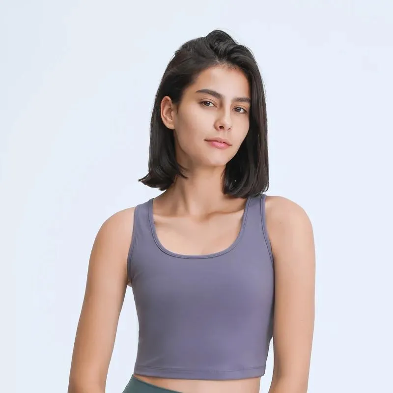 Conjunto Nepoagym Mulheres Workout Crop Tank Top com Prateleira Construído em Sutiã Top de corrida com acolchoamento removível Sutiã esportivo para Yoga Fitness Gym