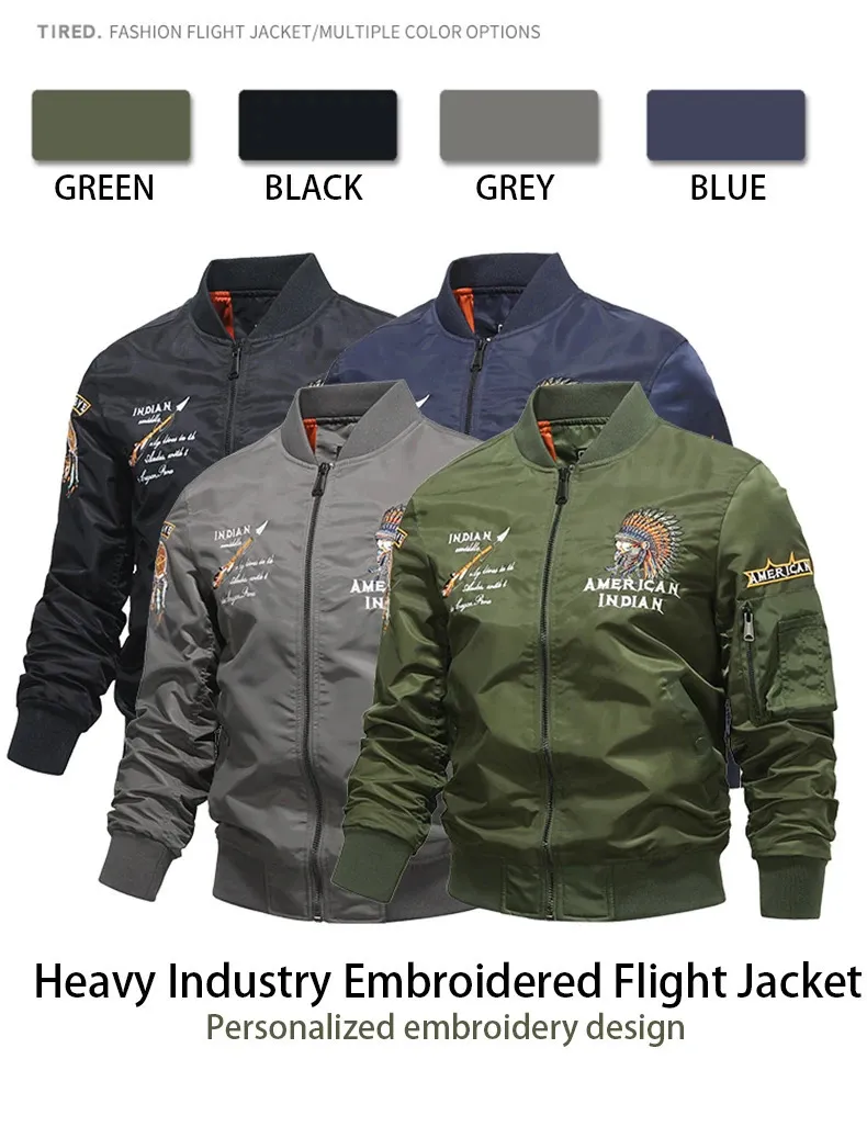 Herrenjacken Jacke Indische Stickereimuster Outdoor Wasserdichte Arbeitskleidung Bomber Männliche Baseballuniformen Motorradmann 231218