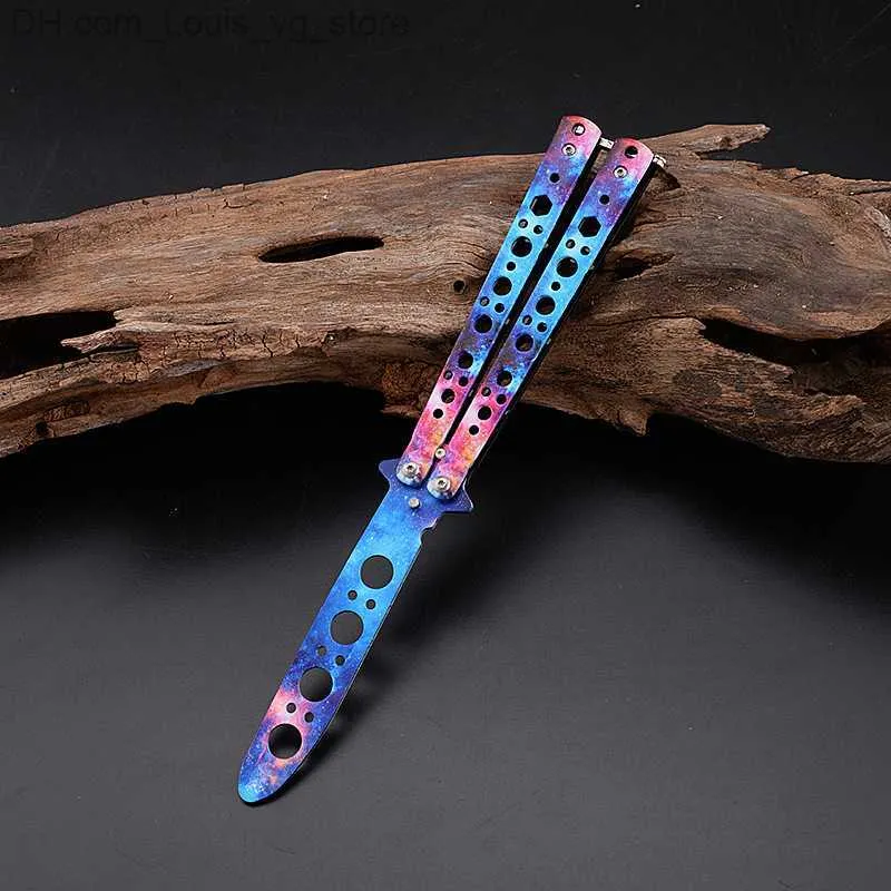 Portable Butterfly Training Knife Foldable CSGO Balisong Trainer