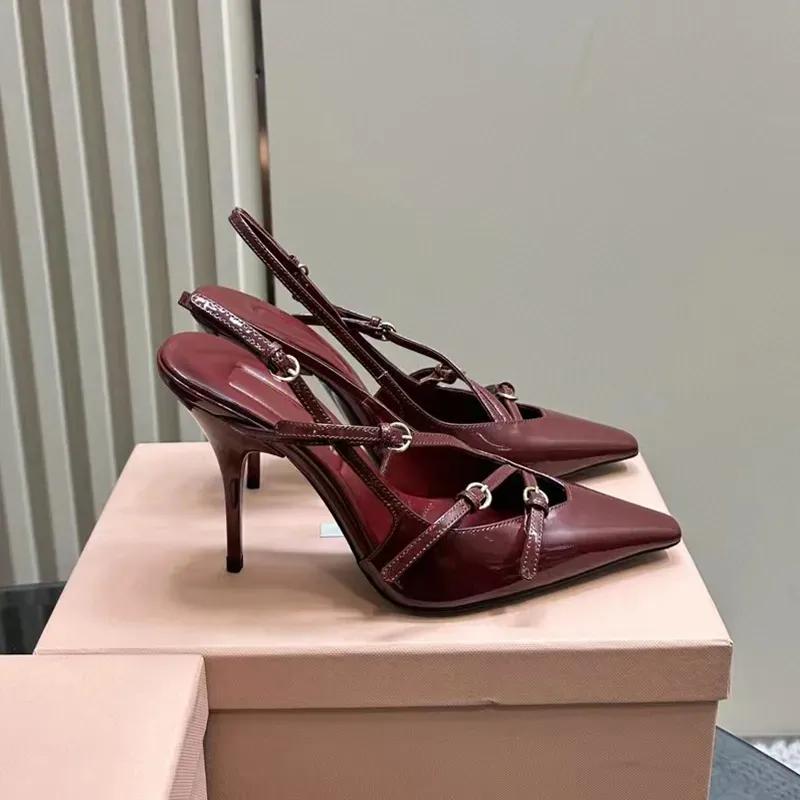 Burgundy clearance designer heels