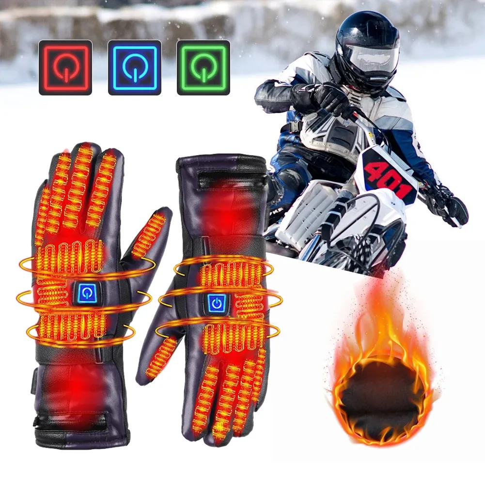 Gants Hiver Homme Chauffants Écran Tactile - Gants Chauds Imperméables Rembourrés Pour Froid