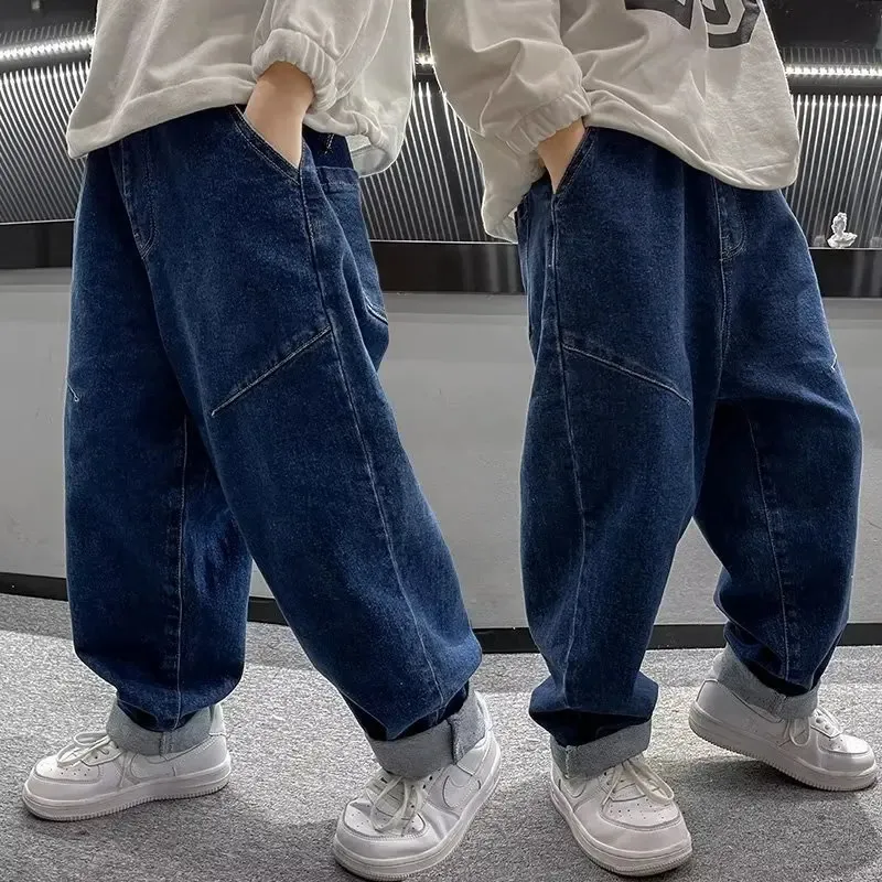 Jeans Pantaloni per bambini per ragazzo Bambino Bambini Ragazzi Abbigliamento per ragazzo Pantaloni Abiti estivi larghi Adolescente Strappato 231218