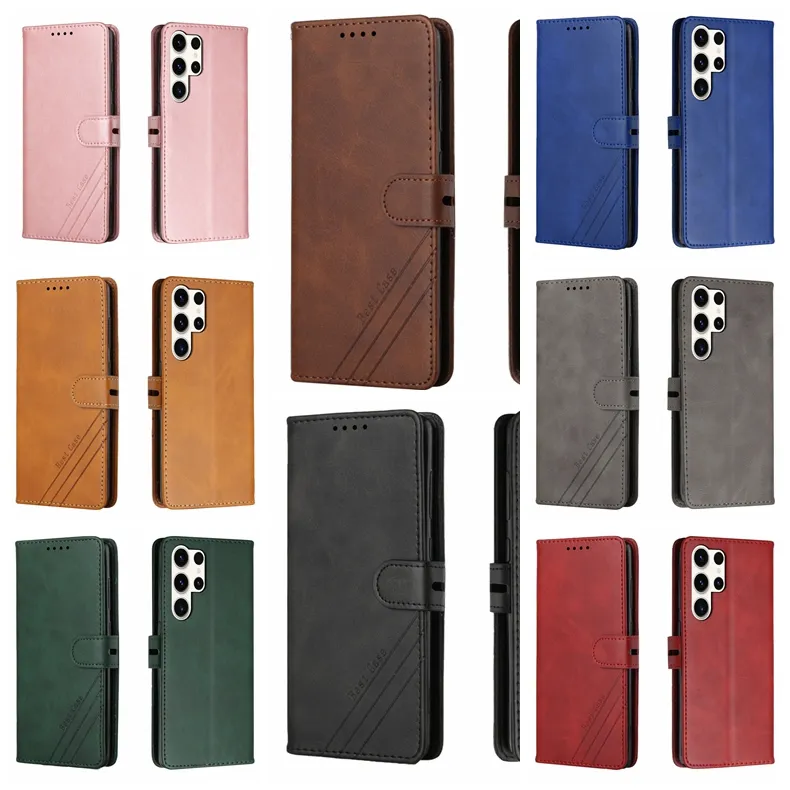 Vintage Leather Wallet Flip Cases For Samsung S24 Plus Ultra A05 A05S A15 A35 A55 Moto Edge 40 Neo G Power 2024 5G Play G14 G54 G84 Ancient Cover Holder ID Card Slot Pouch