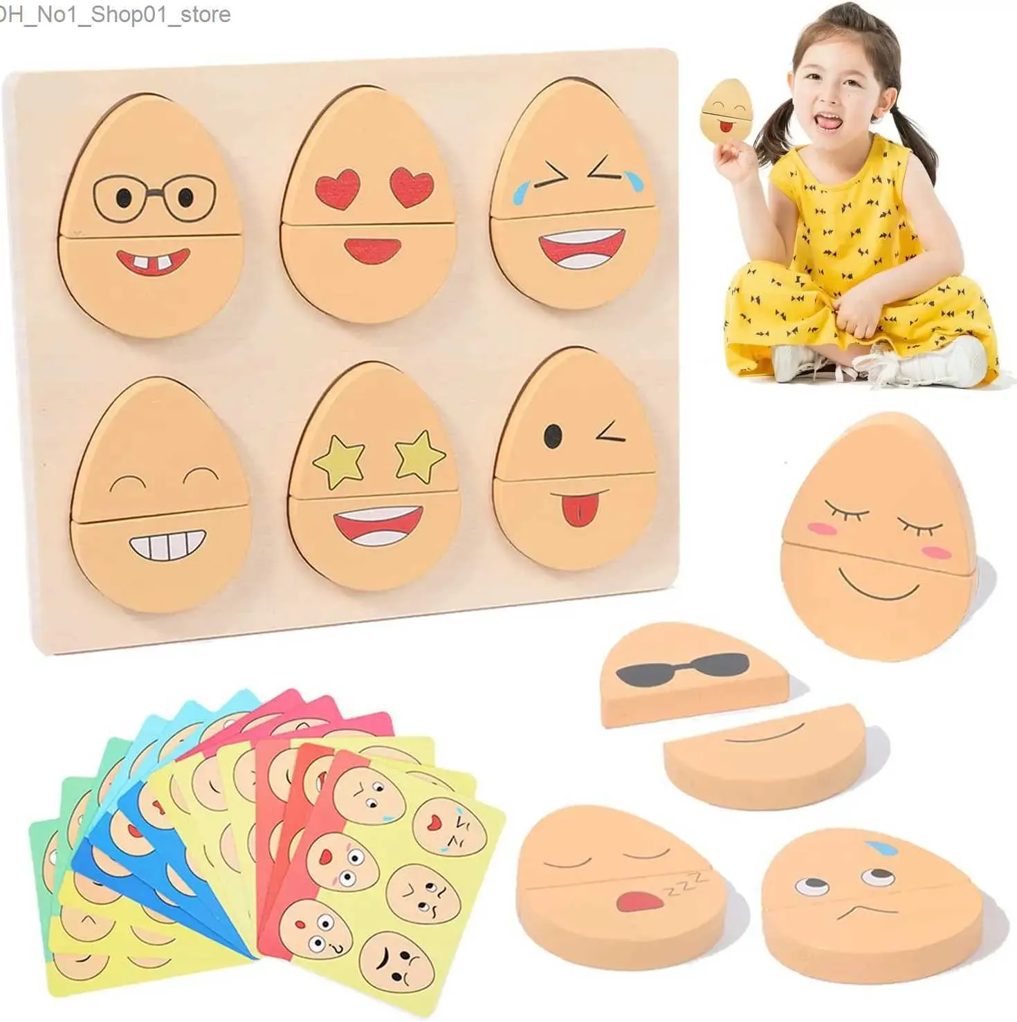 Tri Nesting empilage jouets Montessori jouets tout-petits expressions en bois enfants d'âge préscolaire cadeaux en bois autisme sensoriel éducatif bas de Noël pour Q231218