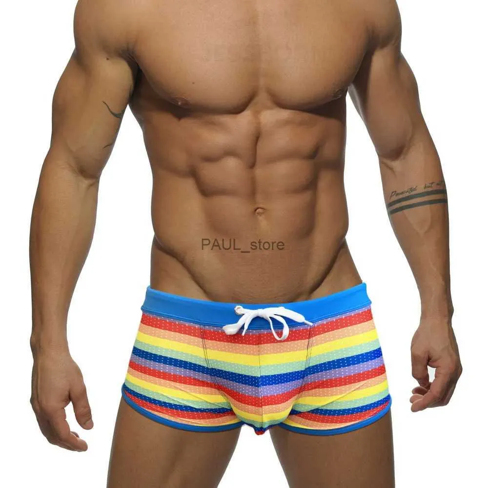 Mäns shorts WK43 Ny sommar sexig låg midja män boxare badkläder heta pool män simning bikinis män baddräkter simma trosor surf män strand shortsl231218