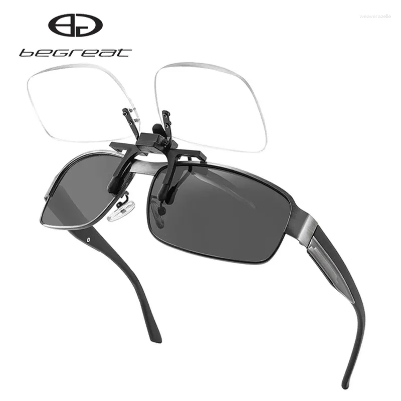 Sunglasses BEGREAT Clips Lens Flip Up Portable Reading Glasses Magnifier Women Men Rimless Presbyopia Spectacles Lunette Connect