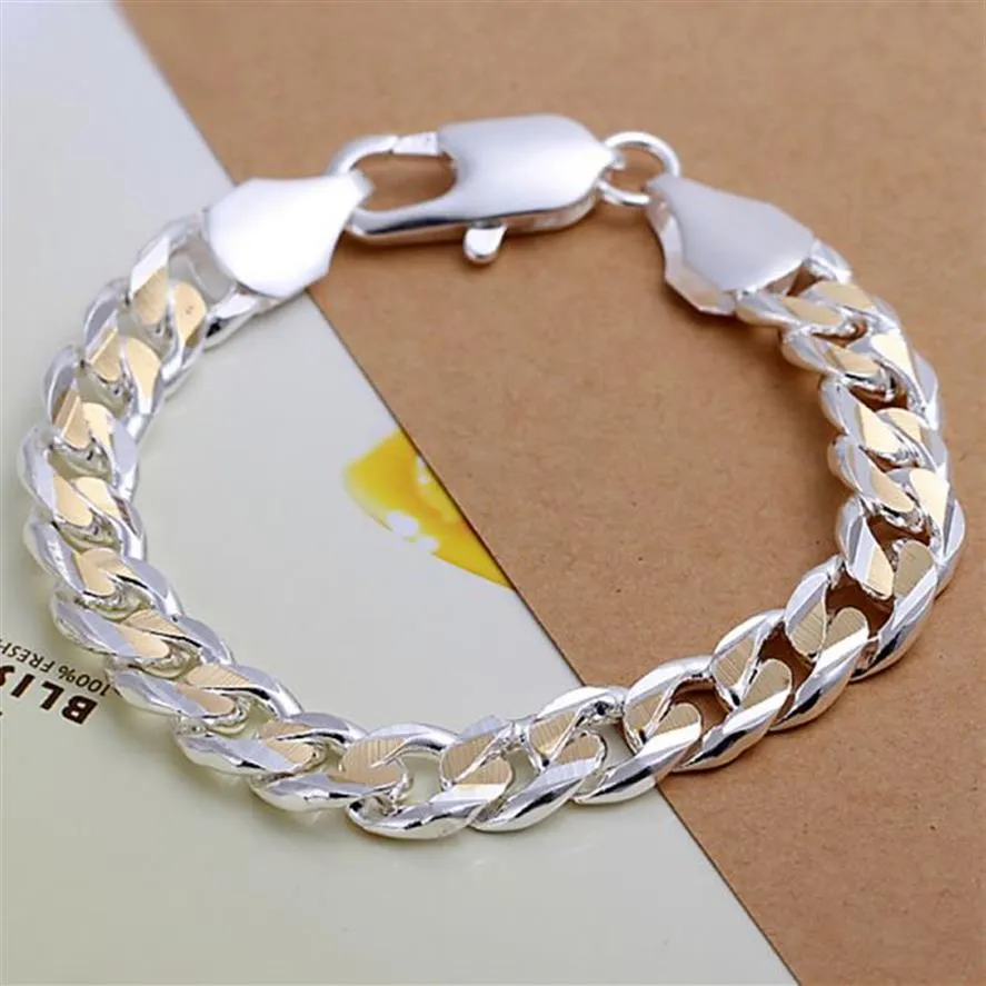 925 silver Dichroic sideways shrimp buckle bracelet DFMCH113 brand new fashion 925 sterling silver plated Chain link bra245W