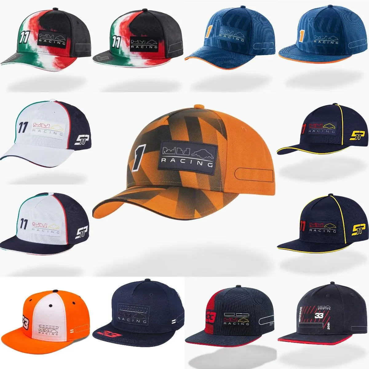 의류 레이싱 캡 2023 새로운 포뮬러 1 팀 곡선 캡 운전자 야구 모자 남성 여성 스포츠 캐주얼 모자 패션 브랜드 디자이너 모자