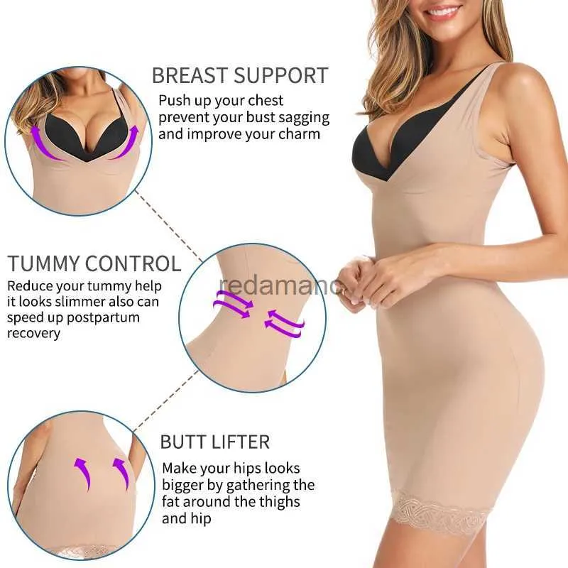 Basic Casual Dresses Shapewear Slip Dress For Women Tummy Control