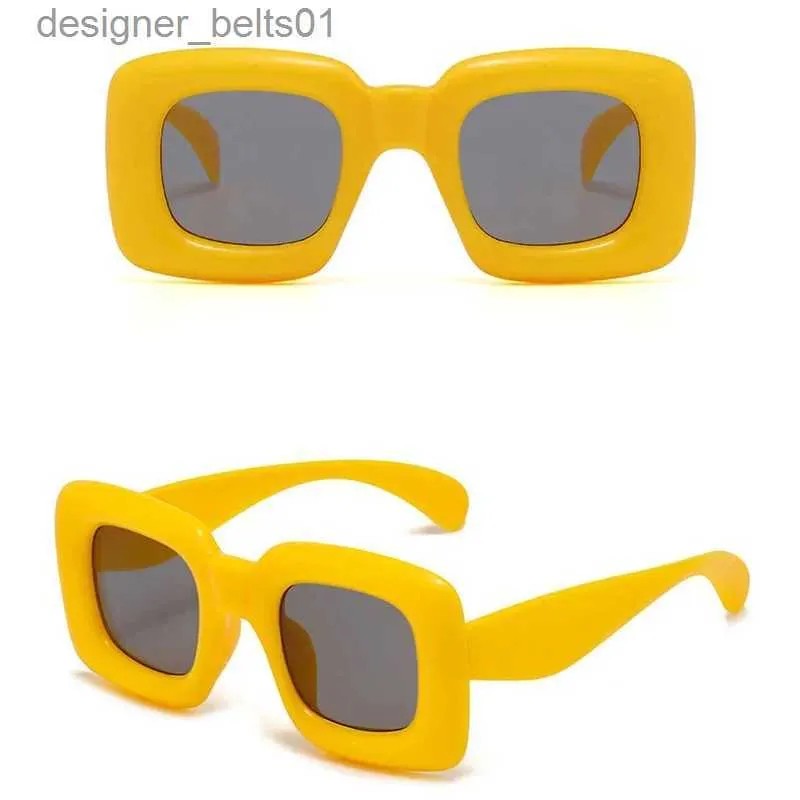 Lunettes de soleil Dropshipping Punk mode lunettes de soleil enfants Vintage marque de luxe concepteur carré lunettes de soleil UV400 lunettes extérieures ShadesL231218