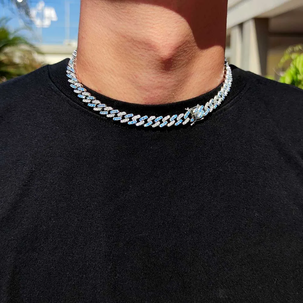 Iced Out Cuban Link Chain White Gold Filled Choker Necklace Thick Miami Hip Hop Jewelry Basic for Mens Women_ipsvogv.com