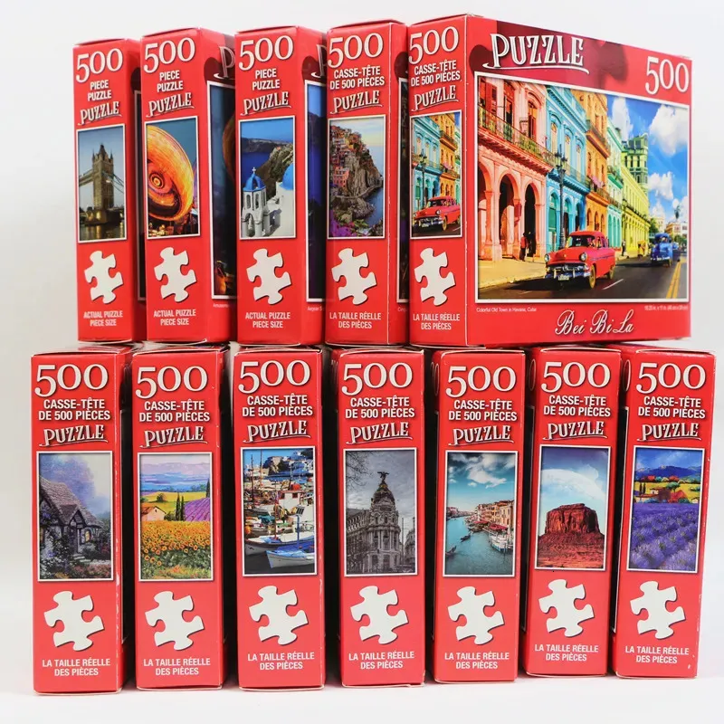 Puzzles 3D 500 pièces Puzzle divers modèles de paysage jouet éducatif pour enfants jeux pour enfants cadeau de noël 231218