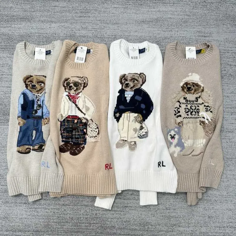 Dames truien Polos Bear Little Sweater Mabiao S Autumn/Winter Nieuw Europees Goods Netwerk Red Gebreide top 4Z8D