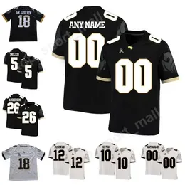 UCF Knights 5 Dredrick Snelson Jersey College 12 T Mcgowan 26 Otis Anderson 13 Gabriel Davis Football Black White Home Away Uniform