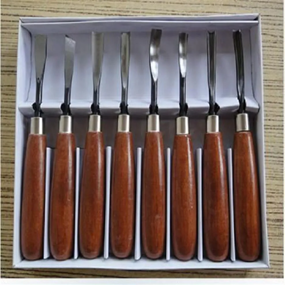 8 Pcs wood Carving knives set carpenter chisels woodworking knives tools265J