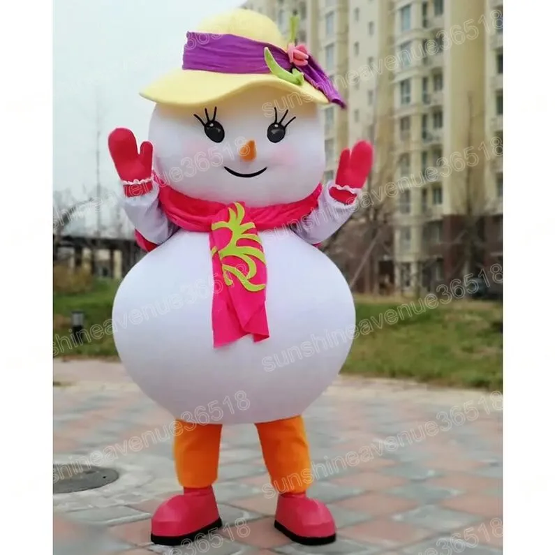 Taille adulte bonhomme de neige bébé fille mascotte Costume personnage de dessin animé carnaval unisexe Halloween carnaval adultes fête d'anniversaire tenue fantaisie pour hommes femmes