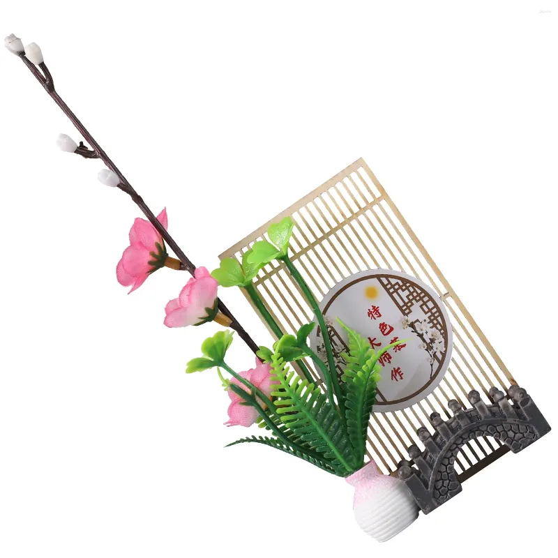 Plates Japanese Sushi Plate Decorations Artificial Flower Sashimi Serving Tray Ornaments Desktop Plant Plum Blossom