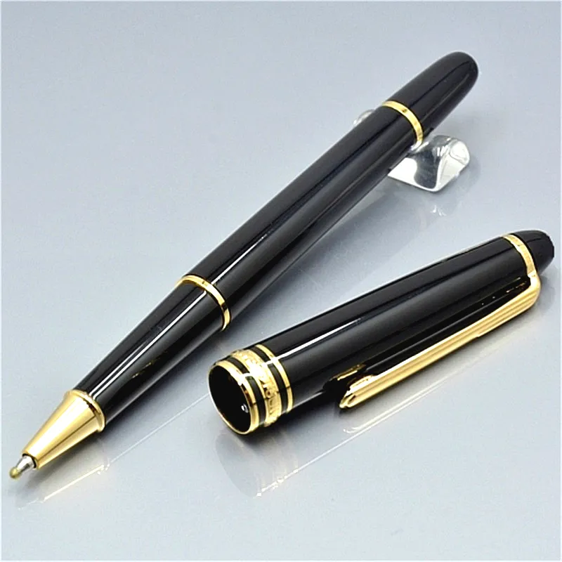 Luxury Monte MSK-163 Black Resin Wholesale Rollerball Pen avec numéro de série pour la rédaction de l'école et du bureau