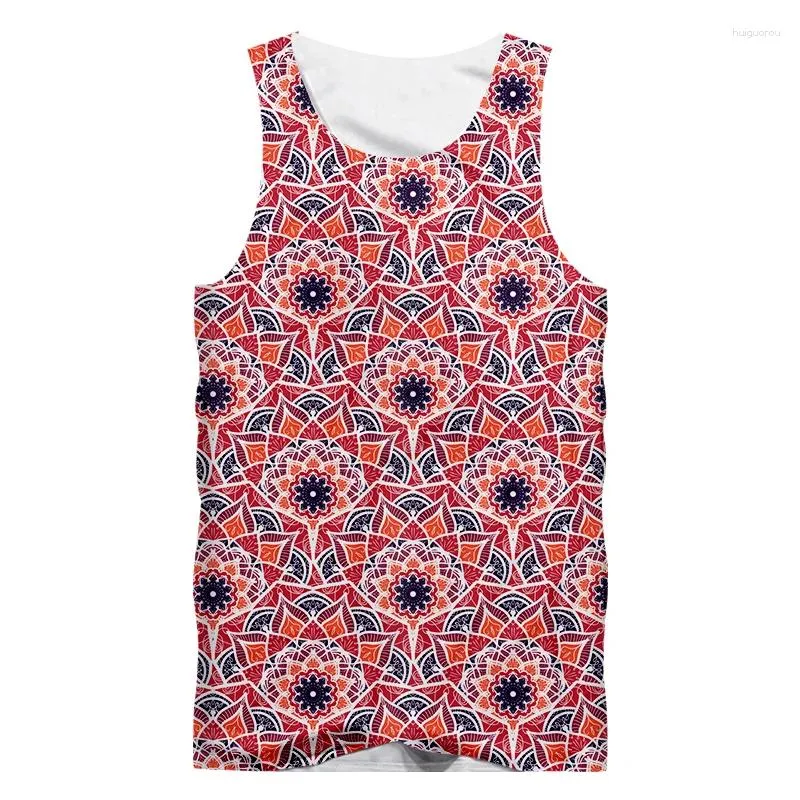 Männer Tank Tops 2023 Sommer Blumen Druck Stil Männer/frauen Ärmellose Sportswear Mode Casual Kleidung Bodybuilding Weste Großhandel artikel