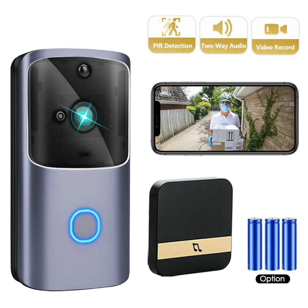 Sonnettes sans fil vidéo sonnette caméra Smart Home 720P HD Wifi téléphone porte cloche sécurité interphone visuel IR moniteur de vision nocturne Drop Dhgar