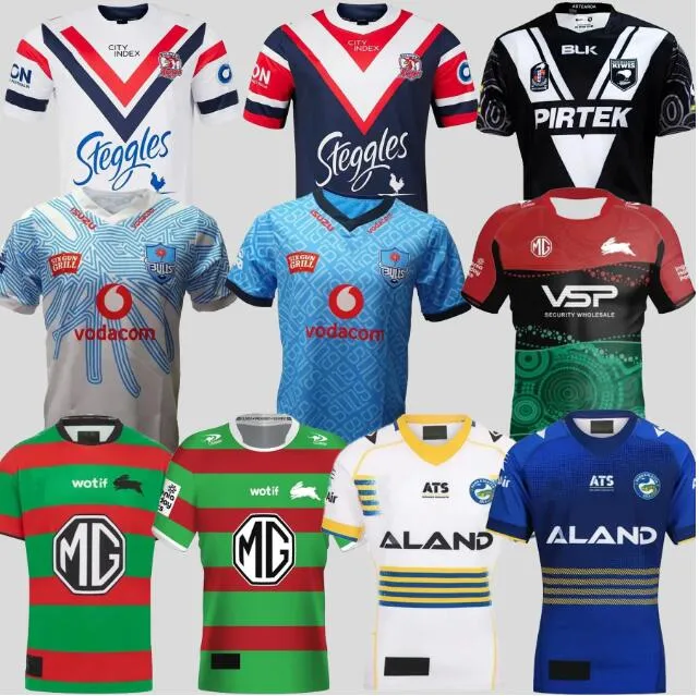2024 South Sydney Rabbitohs Rugby Jerseys 23 24 NZ Kiwis RAIDER Parramatta Eels SYDNEY ROOSTERS maison taille S-5XL chemise